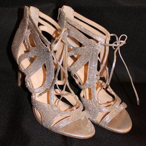 INC Sparkly Open-toe Evening Shoes, Size 11M